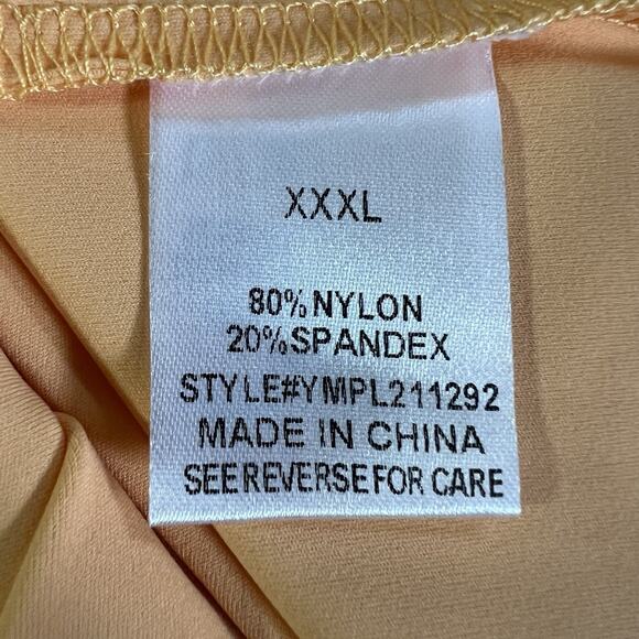 Pink Lily Womens Cutout Bodycon Dress Colorblock Pink Orange Sexy Tube Dress 3XL - Picture 9 of 10